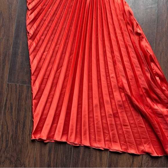 Kaei&Shi Satin Prom One Shoulder Cutout Asymmetrical Pleated Dress - Picture 6 of 8